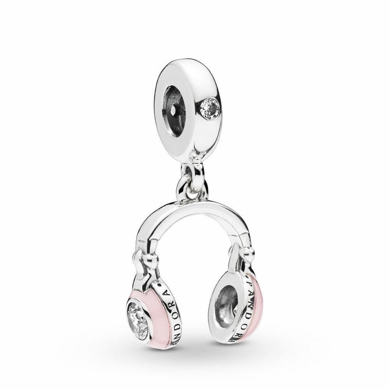 Pandora Pink Headphones Dangle Charm Sale NZ, Sterling Silver (670183-KAC)